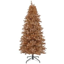 9ft. Pre-Lit Rose Gold Metallic Evergreen Artificial Christmas Tree