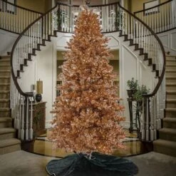 9ft. Pre-Lit Rose Gold Metallic Evergreen Artificial Christmas Tree -Michaels Store D645060S 2
