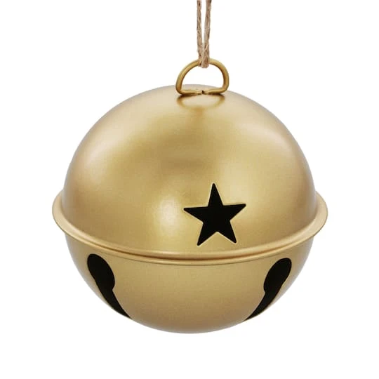 6 Pack 85mm Jingle Bell Burnished Gold Ball Ornaments 1 6 Pack 85mm Jingle Bell Burnished Gold Ball Ornaments