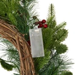 Glitzhome® 24" Pre-Lit Ornament, Berry, Holly & Pine Wreath -Michaels Store D652252S 8