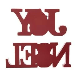 Glitzhome® 2-Piece JOY And NOEL Wooden Christmas Plaid Table Décor -Michaels Store D652318S 7