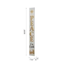 Glitzhome® 60'' PEACE Nativity Wooden Porch Sign -Michaels Store D652319S 8