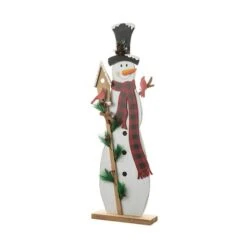 Glitzhome® 36'' Lighted Wooden Snowman Porch Décor -Michaels Store D652321S 7
