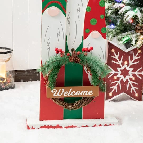 Glitzhome® 34.75'' Wooden Gnome Family Porch Décor 7 Glitzhome® 34.75'' Wooden Gnome Family Porch Décor - Image 7