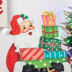 Glitzhome® 36'' Wooden Santa Gifts Porch Décor -Michaels Store D652325S 5