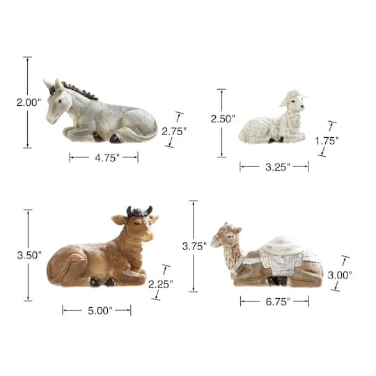 Glitzhome® Ivory Resin Nativity Figurine Set 9 Glitzhome® Ivory Resin Nativity Figurine Set - Image 9