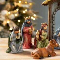 Glitzhome® Multicolor Resin Nativity Figurine Set -Michaels Store D652340S 3