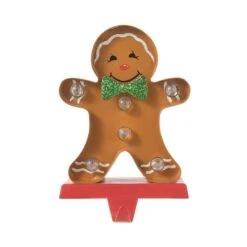 Glitzhome® 7.25'' Marquee LED Gingerbread Man Christmas Stocking Holder 16 Glitzhome® 7.25'' Marquee LED Gingerbread Man Christmas Stocking Holder -Michaels Store D652343S 7