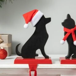Glitzhome® Cat & Dog Metal Christmas Stocking Holder Set 13 Glitzhome® Cat & Dog Metal Christmas Stocking Holder Set -Michaels Store D652345S 4
