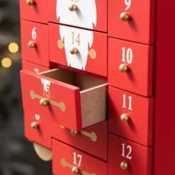 Glitzhome® 17.25'' Wooden Christmas Nutcracker Countdown Calendar Décor With Drawer -Michaels Store D652349S 4