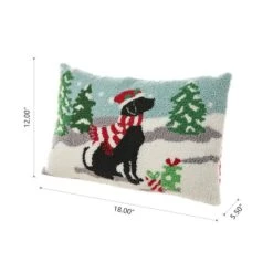 Glitzhome® Hooked Christmas Dog Pillow -Michaels Store D652353S 6