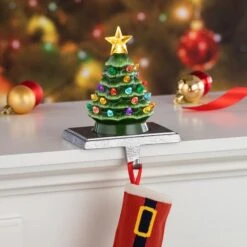 Green Tree Illuminated Stocking Hanger 7 Green Tree Illuminated Stocking Hanger -Michaels Store D657834S 2