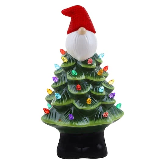 8.5" Nostalgic Ceramic Gnome Tree 1 8.5" Nostalgic Ceramic Gnome Tree