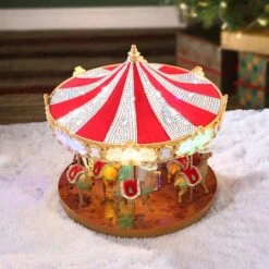12" Swarovski® LED Holiday Carousel -Michaels Store D657848S 6