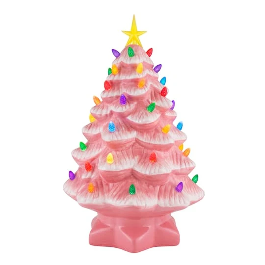 14" Pink Nostalgic Christmas Tree 2 14" Pink Nostalgic Christmas Tree - Image 2