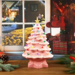 14" Pink Nostalgic Christmas Tree 5 14" Pink Nostalgic Christmas Tree -Michaels Store D657849S 2