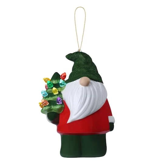 Nostalgic Ceramic LED Gnome Ornament 2 Nostalgic Ceramic LED Gnome Ornament - Image 2