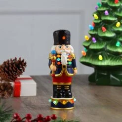 8" Illuminated Nostalgic Ceramic Nutcracker 5 8" Illuminated Nostalgic Ceramic Nutcracker -Michaels Store D657882S 2
