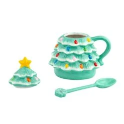 Seafoam Lidded Nostalgic Tree Mug With Spoon 6 Seafoam Lidded Nostalgic Tree Mug With Spoon -Michaels Store D657895S 2