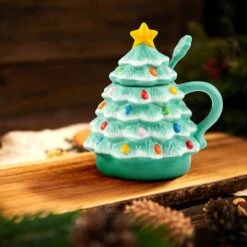 Seafoam Lidded Nostalgic Tree Mug With Spoon 7 Seafoam Lidded Nostalgic Tree Mug With Spoon -Michaels Store D657895S 3