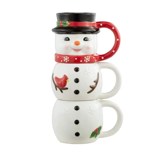 12oz. Snowman Stacking Mug Set 1 12oz. Snowman Stacking Mug Set