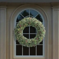 6ft. Pre-Lit LED Rocky Mountain Spruce Wreath -Michaels Store D659627S 3