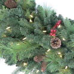 60'' Pre-Lit Rocky Mountain Spruce Christmas Wreath -Michaels Store D659683S 2