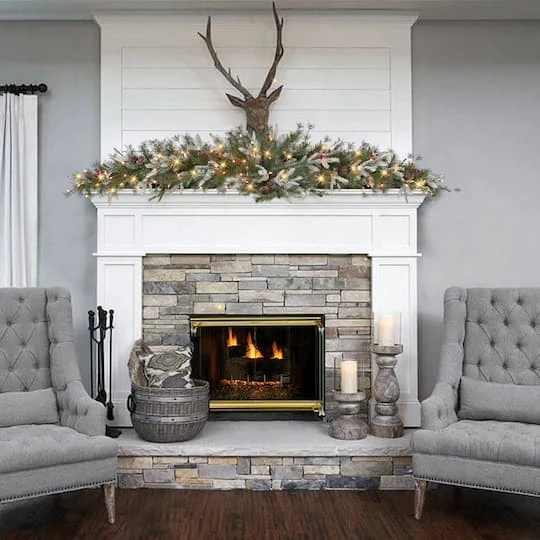 6ft. Pre-Lit Decorated Artificial Christmas Swag, Clear Incandescent Lights 5 6ft. Pre-Lit Decorated Artificial Christmas Swag, Clear Incandescent Lights - Image 5