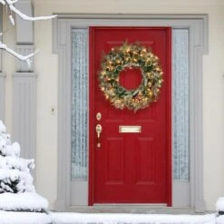 32" Pre-Lit Glittery Wreath 7 32" Pre-Lit Glittery Wreath -Michaels Store D659699S 3