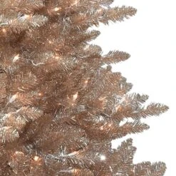 6.5ft. Pre-Lit Rose Gold Spruce Artificial Christmas Tree, Clear Lights -Michaels Store D659719S 2