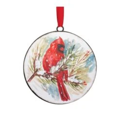 Melrose 12ct. Watercolor Cardinal & Pine Metal Ornaments 7 Melrose 12ct. Watercolor Cardinal & Pine Metal Ornaments -Michaels Store D660592S 2