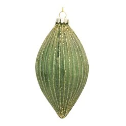 Melrose 6ct. Green & Gold Stripes Glass Ornament Set 8 Melrose 6ct. Green & Gold Stripes Glass Ornament Set -Michaels Store D660778S 3