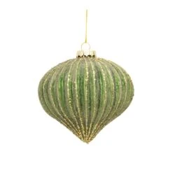 Melrose 6ct. Green & Gold Stripes Glass Ornament Set 9 Melrose 6ct. Green & Gold Stripes Glass Ornament Set -Michaels Store D660778S 4