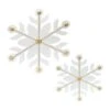 Melrose 12ct. White & Gold Iron Snowflake Ornaments