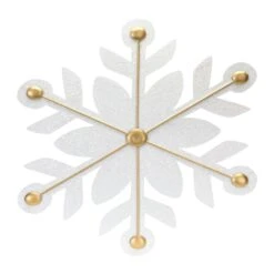 Melrose 12ct. White & Gold Iron Snowflake Ornaments 8 Melrose 12ct. White & Gold Iron Snowflake Ornaments -Michaels Store D660785S 2
