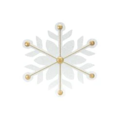Melrose 12ct. White & Gold Iron Snowflake Ornaments 9 Melrose 12ct. White & Gold Iron Snowflake Ornaments -Michaels Store D660785S 3