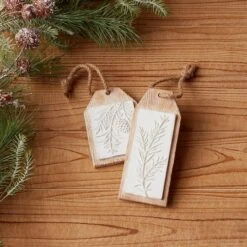 Melrose 6ct. 7" Pine Branch Tag Ornaments -Michaels Store D660806S 4