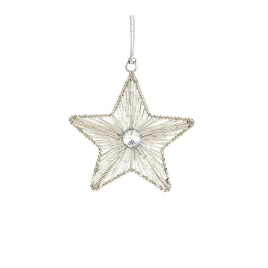 Melrose Iron & Glass Star Ornament Set 4 Melrose Iron & Glass Star Ornament Set - Image 4