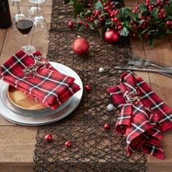 DII® Glad Tidings Plaid Napkin Set, 6ct. -Michaels Store D662318S 4