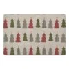Cream Tree Pattern Floor Mat