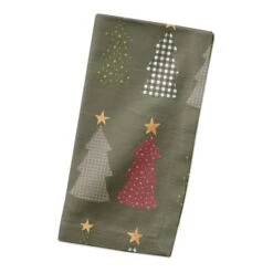Green Tree Pattern Cotton Twill Napkin -Michaels Store D662421S 2
