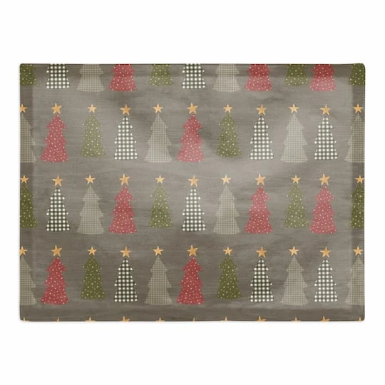 Gray Tree Pattern Cotton Twill Placemat 2 Gray Tree Pattern Cotton Twill Placemat - Image 2