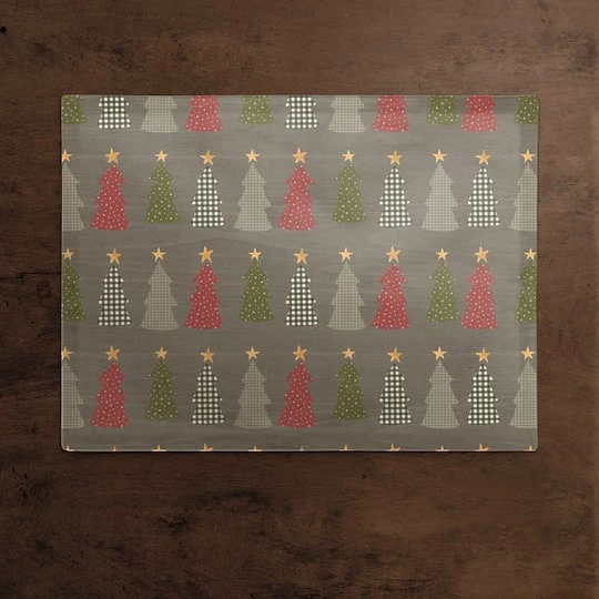 Gray Tree Pattern Cotton Twill Placemat 3 Gray Tree Pattern Cotton Twill Placemat - Image 3