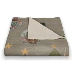 Gray Tree & Globe Pattern Coral Fleece Blanket 6 Gray Tree & Globe Pattern Coral Fleece Blanket -Michaels Store D662522S 2