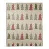 Cream Tree Pattern Coral Fleece Blanket