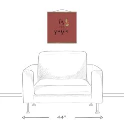 Red Tis The Season Hanging Canvas In Teak Frame -Michaels Store D662563S 3