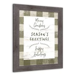 Green Buffalo Check Holiday Phrases Print In Western Gray Frame 7 Green Buffalo Check Holiday Phrases Print In Western Gray Frame -Michaels Store D662566S 2