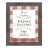 Red Buffalo Check Holiday Phrases Print In Western Gray Frame