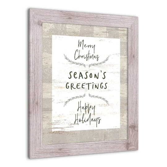 Gray Buffalo Check Holiday Phrases Print In Western White Frame 3 Gray Buffalo Check Holiday Phrases Print In Western White Frame - Image 3