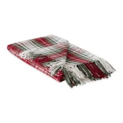 DII® Christmas Plaid Recycled Cotton Throw